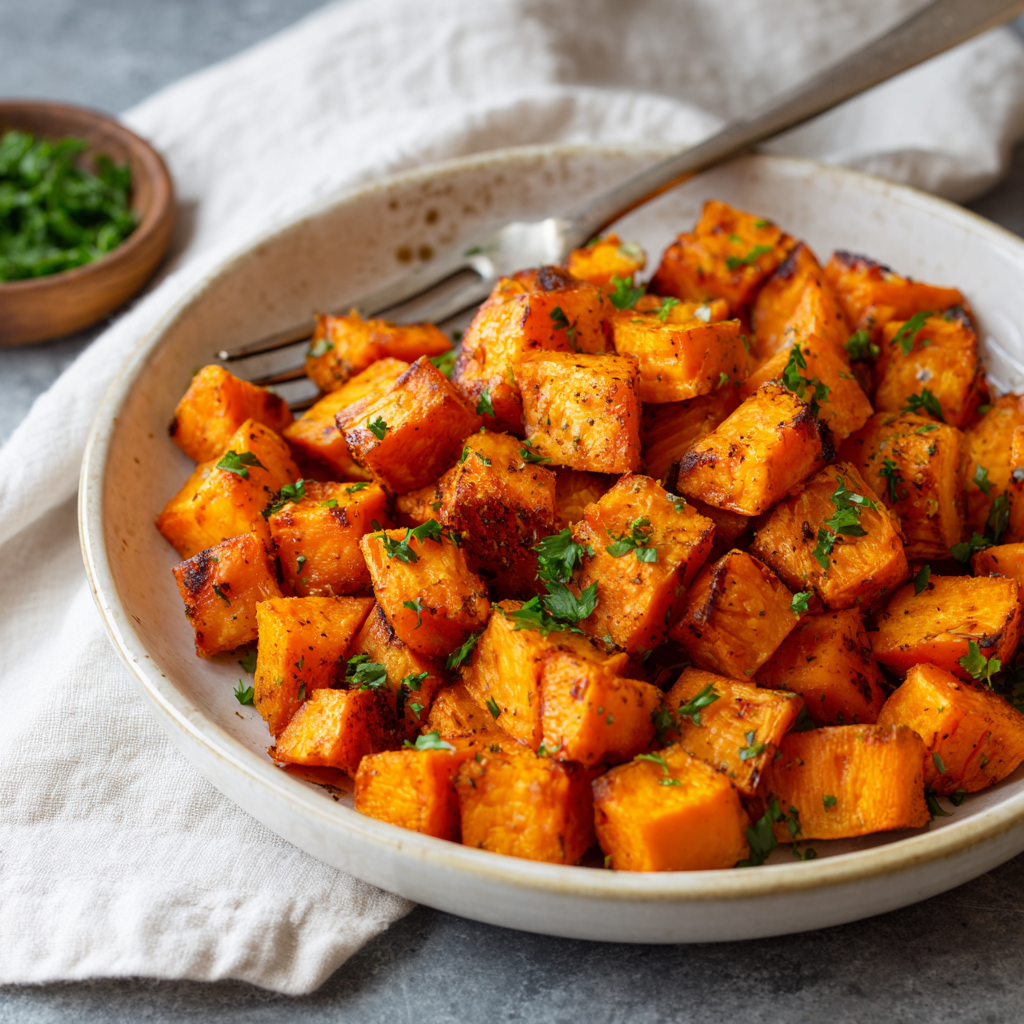 Air Fryer Sweet Potato Cubes