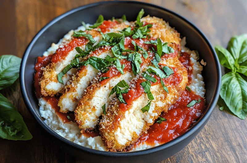 Chicken Parm Cottage Cheese Bowl