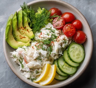 Crab Cottage Cheese Bowl