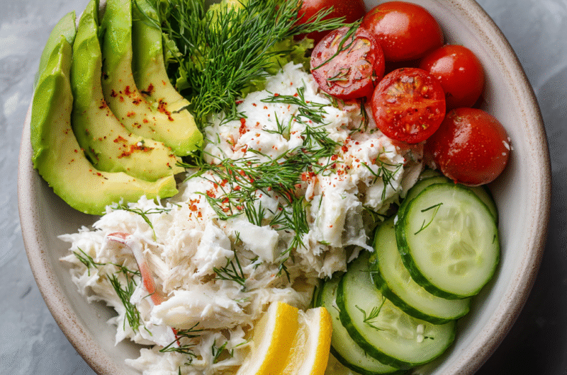 Crab Cottage Cheese Bowl