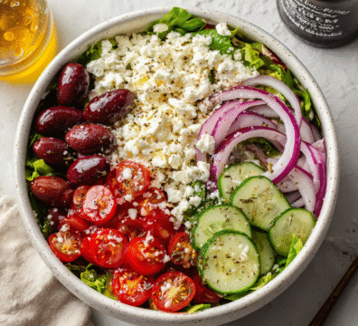 Greek Salad Cottage Cheese Bowl