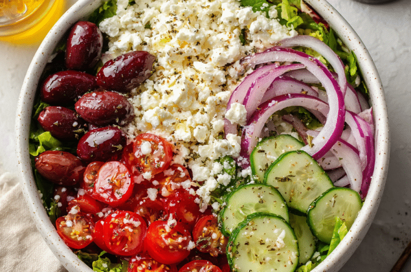 Greek Salad Cottage Cheese Bowl