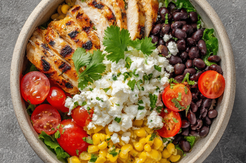 Southwest Chicken Cottage Cheese Bowl