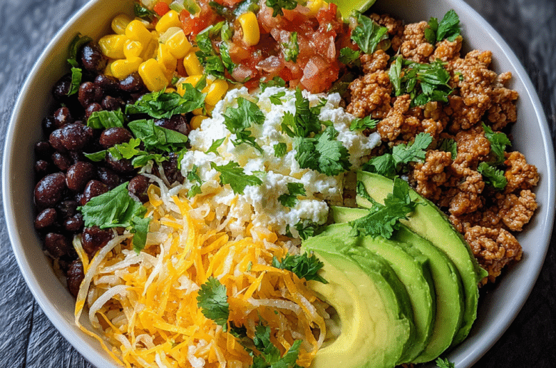 Turkey Taco Cottage Cheese Bowl